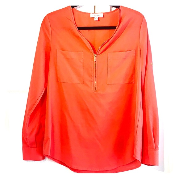 CK Blouse with Gold Zipper detail - Picture 1 of 9